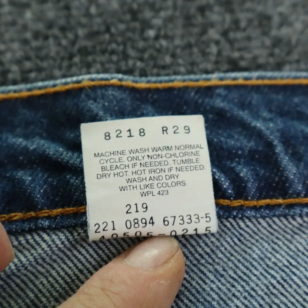 Levi's 505 Mens Jeans 38x32 Regular Fit Straight Leg Orange Tab Medium Wash 90s